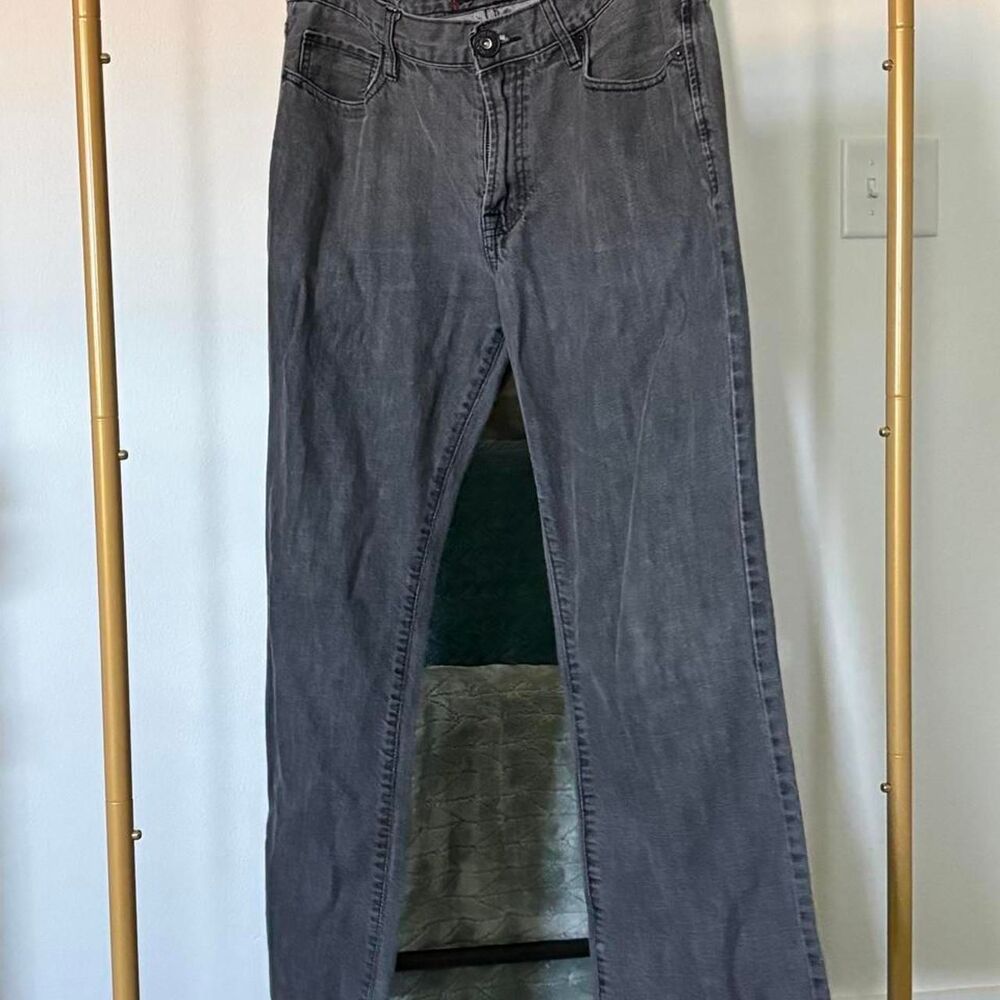 Guess Men's Grey and Black Jeans